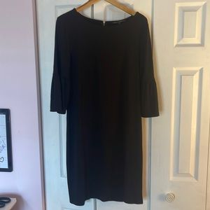White House Black Market size L Black bell sleeve dress